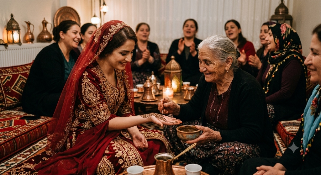 Siirt Kına Gecesi Bindallı ve El Kınası Merasimi Gerçek Fotoğrafı